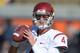 Nov 9, 2013; Berkeley, CA, USA; Southern California Trojans quarterback Max Browne (4) throws a pass before the game against the California Golden Bears at Memorial Stadium. USC defeated California 62-28. Mandatory Credit: Kirby Lee-USA TODAY Sports