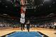 MINNEAPOLIS, MN - MARCH 5: Carmelo Anthony #7 of the New York Knicks dunks against the Minnesota Timberwolves on March 5, 2014 at Target Center in Minneapolis, Minnesota. NOTE TO USER: User expressly acknowledges and agrees that, by downloading and or using this Photograph, user is consenting to the terms and conditions of the Getty Images License Agreement. Mandatory Copyright Notice: Copyright 2014 NBAE (Photo by David Sherman/NBAE via Getty Images)