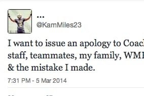 Texas A&M's Kam Miles Apologizes to Aggies Staff, Players on Twitter