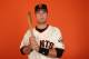 SCOTTSDALE, AZ - FEBRUARY 23: Buster Posey #28 of the San Francisco Giants poses for a portrait during the spring training photo day at Scottsdale Stadium on Febuary 23, 2014 in Scottsdale, Arizona. (Photo by Christian Petersen/Getty Images)