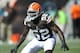 Cleveland Browns middle linebacker D'Qwell Jackson (52) during an NFL football game against the Miami Dolphins Sunday, Sept. 8, 2013, in Cleveland. Miami won 23-10. (AP Photo/David Richard)