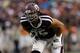 Texas A&M offensive linesman Jake Matthews lines up against Sam Houston State during the second quarter of an NCAA college football game Saturday, Sept. 7, 2013, in College Station, Texas. (AP Photo/David J. Phillip)