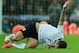 LONDON, ENGLAND - MARCH 05: Jack Wilshere of England grimaces as he goes to ground during the International Friendly match between England and Denmark at Wembley Stadium on March 5, 2014 in London, England. (Photo by Richard Heathcote/Getty Images)