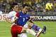 Malaysia's Norshahrul Idlan Talaha, right, battles for the ball against Vietnam's Tran Dinh Dong during the semi-final soccer match of the AFF Suzuki Cup 2010 at Bukit Jalil National Stadium in Kuala Lumpur, Malaysia, Wednesday, Dec. 15, 2010. (AP Photo/Lai Seng Sin)
