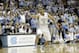 North Carolina's Marcus Paige (5) reacts to an officials call during the first half of an NCAA college basketball game against North Carolina State in Chapel Hill, N.C., Saturday, Feb. 1, 2014. (AP Photo/Gerry Broome)