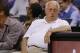 Los Angeles Dodgers' Tommy Lasorda watches the Los Angeles Clippers and Phoenix Suns compete during the first half of an NBA basketball game, Tuesday, March 4, 2014, in Phoenix. (AP Photo/Matt York)