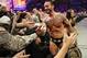 COMMERCIAL IMAGE - In this photograph taken by AP Images for WWE, WWE Champion CM Punk thanks the troops for their service during WWE’s 9th annual