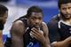 INDIANAPOLIS, IN - FEBRUARY 24: Former South Carolina defensive lineman Jadeveon Clowney looks on while sitting out position drills during the 2014 NFL Combine at Lucas Oil Stadium on February 24, 2014 in Indianapolis, Indiana. (Photo by Joe Robbins/Getty Images)