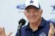Dallas Cowboys owner Jerry Jones answers a question from the press during the State of the Cowboys address at Dallas Cowboy's NFL football training camp, Saturday, July 20, 2013, in Oxnard, Calif. (AP Photo/Gus Ruelas)
