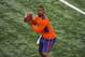 Quarterback Tajh Boyd drops back to pass during the Clemson football Pro Day on Thursday, March 6, 2014, in Clemson, S.C. (AP Photo/Rainier Ehrhardt)