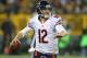 GREEN BAY, WI - NOVEMBER 04: Josh McCown #12 of the Chicago Bears looks for a receiver against the Green Bay Packers at Lambeau Field on November 4, 2013 in Green Bay, Wisconsin. The Bears defeated the Packers 27-20. (Photo by Jonathan Daniel/Getty Images)