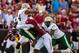September 15, 2012; Columbia, SC, USA; South Carolina Gamecocks defensive end Darius English (8) hits UAB Blazers quarterback Jonathan Perry (14) as he throws in the first half at Williams-Brice Stadium. Mandatory Credit: Jeff Blake-USA TODAY Sports