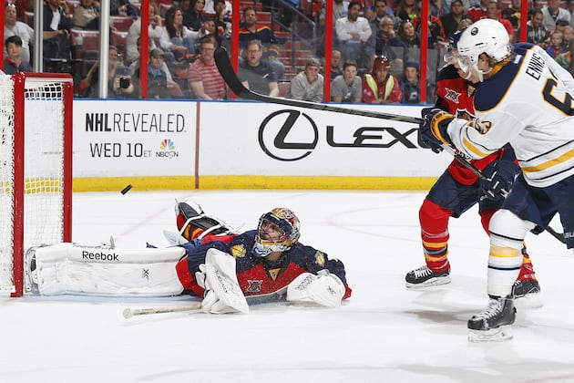 Video: Luongo Robs Sabres' Ennis at Point-Blank Range