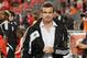 Sep 11, 2013; Toronto, Ontario, CAN; Toronto FC head coach Ryan Nelsen on the bench against the Chicago Fire at BMO Field. Chicago and Toronto tied 1-1. Mandatory Credit: John E. Sokolowski-USA TODAY Sports