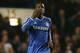 Chelsea's Demba Ba celebrates his goal against Tottenham Hotspur during their English Premier League soccer match at Stamford Bridge, London, Saturday March 8, 2014. (AP Photo/Sang Tan)