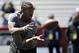 Running back Marcus Lattimore makes a catch during South Carolina's NFL football pro day on Wednesday, March 27, 2013 in Columbia, S.C. (AP Photo/Rainier Ehrhardt)