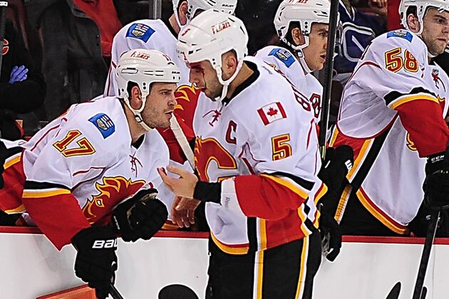 Video: Flames Score Center-Ice Goal Against Canucks' Lack