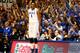 DURHAM, NC - MARCH 08: Jabari Parker #1 of the Duke Blue Devils reacts after making a basket during their game against the North Carolina Tar Heels at Cameron Indoor Stadium on March 8, 2014 in Durham, North Carolina. (Photo by Streeter Lecka/Getty Images)