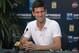Novak Djokovic, of Serbia, speaks during a news conference at the BNP Paribas Open tennis tournament Friday, March 7, 2014, in Indian Wells, Calif. (AP Photo/Mark J. Terrill)