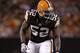 Cleveland Browns linebacker D'Qwell Jackson (52) on the field against the Detroit Lions during their NFL preseason football game Saturday Aug. 22, 2009, in Cleveland. (AP Photo/Amy Sancetta)