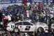 Brad Keselowski celebrates in victory lane after winning a NASCAR Sprint Cup Series auto race, Sunday, March 9, 2014, in Las Vegas. (AP Photo/Isaac Brekken)