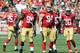 San Francisco 49ers linebacker (99) Aldon Smith and defensive tackle (94) Justin Smith on the field during a game against the Green Bay Packers played at Candlestick Park in San Francisco on Sunday, September 8, 2013. (AP Photo/John Cordes)