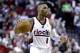 Portland Trail Blazers guard Damian Lillard is shown during the second half of an NBA basketball game against the Atlanta Hawks in Portland, Ore., Wednesday, March 5, 2014. (AP Photo/Don Ryan)