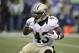 New Orleans Saints running back Darren Sproles (43) against the Seattle Seahawks during an NFC divisional playoff NFL football game in Seattle, Saturday, Jan. 11, 2014. (AP Photo/Elaine Thompson)