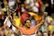 INDIAN WELLS, CA - MARCH 08: Rafael Nadal of Spoain celebrates his win over Radek Stepanek of Czech Republic during the BNP Parabas Open at the Indian Wells Tennis Garden on March 8, 2014 in Indian Wells, California. (Photo by Matthew Stockman/Getty Images)