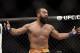 Johny Hendricks reacts following a UFC 167 mixed martial arts championship welterweight bout against Georges St. Pierre, of Canada, on Saturday, Nov. 16, 2013, in Las Vegas. St. Pierre won by split decision. (AP Photo/Isaac Brekken)