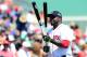 Mar 10, 2014; Fort Myers, FL, USA; Boston Red Sox designated hitter David Ortiz (34) before the gameagainst the Tampa Bay Rays at JetBlue Park. Mandatory Credit: Andrew Weber-USA TODAY Sports