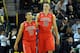 EUGENE, OR - MARCH 8: Nick Johnson #13 and Kaleb Tarczewski #35 of the Arizona Wildcats walk off the court during the second half of the game against the Oregon Ducks at Matthew Knight Arena on March 8, 2014 in Eugene, Oregon. Oregon won the game 64-57. (Photo by Steve Dykes/Getty Images)