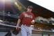 MESA, AZ - FEBRUARY 27: Paul Goldschmidt #44 of the Arizona Diamondbacks takes the field before the spring training game against the Chicago Cubs at Cubs Park on February 27, 2014 in Mesa, Arizona (Photo by Christian Petersen/Getty Images)