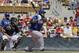 Texas Rangers' Prince Fielder bats against the Chicago White Sox in a spring exhibition baseball game Tuesday, March 11, 2014, in Glendale, Ariz. (AP Photo/Mark Duncan)