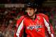 WASHINGTON, DC - MARCH 08: Alex Ovechkin #8 of the Washington Capitals reacts before a face-off in the second period during an NHL game against the Phoenix Coyotes at Verizon Center on March 8, 2014 in Washington, DC. (Photo by Patrick McDermott/NHLI via Getty Images)