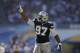 Dallas Cowboys defensive tackle Jason Hatcher celebrates during the second half of an NFL football game against the Dallas Cowboys Sunday, Sept. 29, 2013, in San Diego. (AP Photo/Gregory Bull)