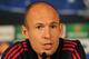 LONDON, ENGLAND - FEBRUARY 18: Arjen Robben of FC Bayern Muenchen talks to the media during a press conference at the Landmark Hotel on February 18, 2014 in London, England. (Photo by Shaun Botterill/Getty Images)