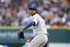 Kansas City Royals starting pitcher Ervin Santana throws during the first inning of a baseball game against the Detroit Tigers in Detroit, Saturday, Sept. 14, 2013. (AP Photo/Carlos Osorio)