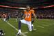 Denver Broncos wide receiver Eric Decker stretches during an NFL football game between the Denver Broncos and the Kansas City Chiefs, Sunday, Nov. 17, 2013, in Denver. (AP Photo/Jack Dempsey)