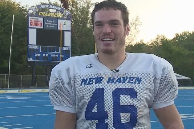 Mike Flacco Runs 4.68 in 40-Yard Dash at New Haven's Pro Day Workout