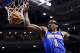 Mar 3, 2014; Auburn Hills, MI, USA; New York Knicks power forward Amar'e Stoudemire (1) dunks against the Detroit Pistons in the first quarter at The Palace of Auburn Hills. Mandatory Credit: Rick Osentoski-USA TODAY Sports