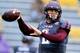 BATON ROUGE, LA - NOVEMBER 23: Quarterback Johnny Manziel #2 of the Texas A&M Aggies warms up before taking on the LSU Tigers at Tiger Stadium on November 23, 2013 in Baton Rouge, Louisiana. (Photo by Sean Gardner/Getty Images)