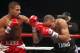 Kell Brook, right, of England lands a left punch to the face of Luis Galarza in a Welterweight fight in Atlantic City N.J. Saturday, Dec. 17, 2011. Brook won by a TKO in the fifth round. (AP Photo/Rich Schultz)