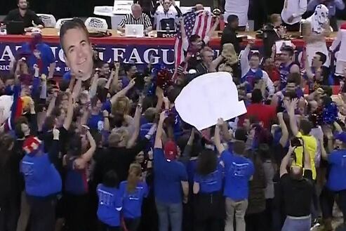 American Fans Storm the Losing Team's Court