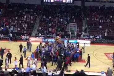 Video: American Fans Storm BU's Home Court After Victory