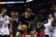 Mar 6, 2014; San Antonio, TX, USA; Miami Heat forward Chris Andersen (11) reaches for a loose ball against the San Antonio Spurs during the first half at AT&T Center. Mandatory Credit: Soobum Im-USA TODAY Sports