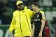 Dortmund head coach Juergen Klopp, left, and Dortmund's Robert Lewandowski of Poland are all smile after winning the German first division Bundesliga soccer match between Werder Bremen and Borussia Dortmund in Bremen, Germany, Saturday, Feb. 8, 2014. (AP Photo/Frank Augstein)