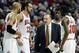 Chicago Bulls head coach Tom Thibodeau talks to his team during the second half of an NBA basketball game against the Dallas Mavericks in Chicago on Saturday, Dec. 28, 2013. The Mavericks won 105-83. (AP Photo/Nam Y. Huh)