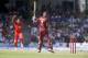 West Indies' Marlon Samuels looks at the wickets after he was bowled by England's Chris Jordan during their third T20 International cricket match at the Kensington Oval in Bridgetown, Barbados, Thursday, March 13, 2014. (AP Photo/Ricardo Mazalan)