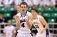SALT LAKE CITY, UT - MARCH 21: Kevin Pangos #4 of the Gonzaga Bulldogs reacts in the second half while taking on the Southern University Jaguars during the second round of the 2013 NCAA Men's Basketball Tournament at EnergySolutions Arena on March 21, 2013 in Salt Lake City, Utah. (Photo by Streeter Lecka/Getty Images)